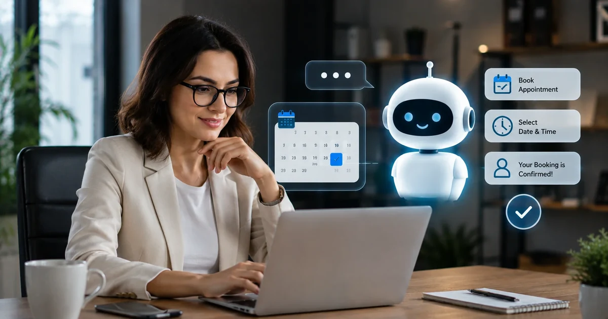 AI chatbot for appointment booking and after-hours scheduling