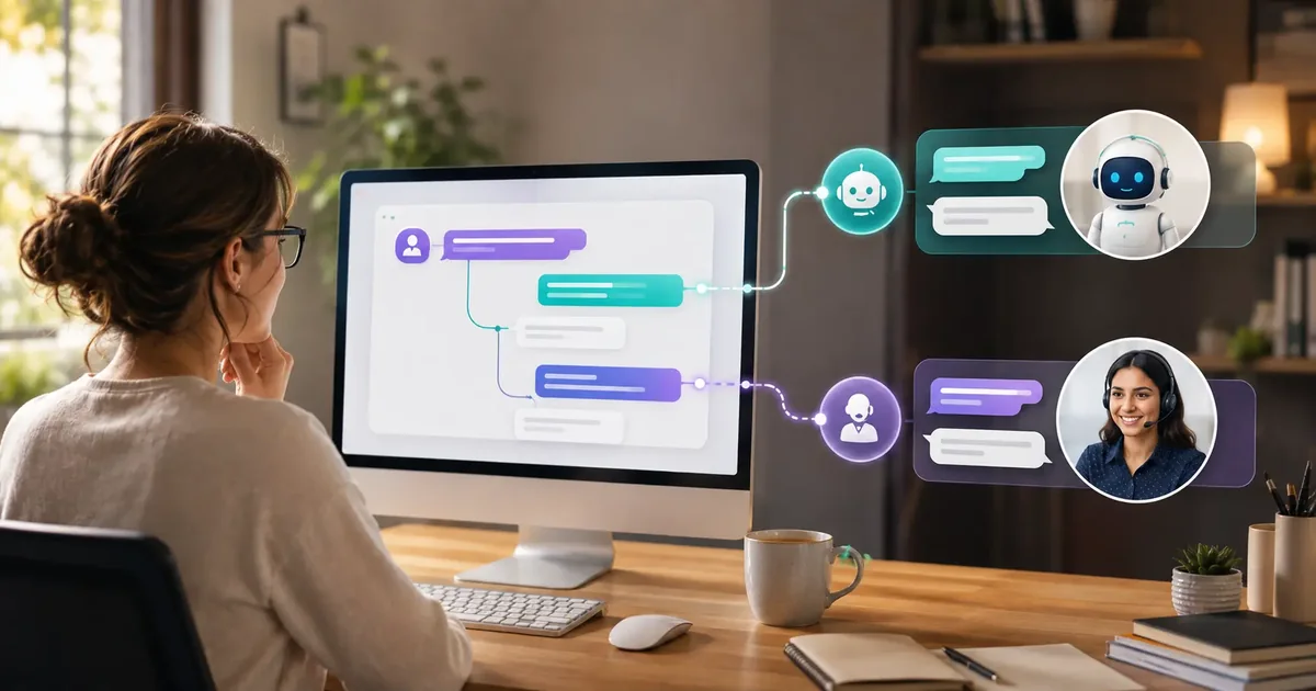 Shared inbox and live chat workflow relevant to Help Scout support teams