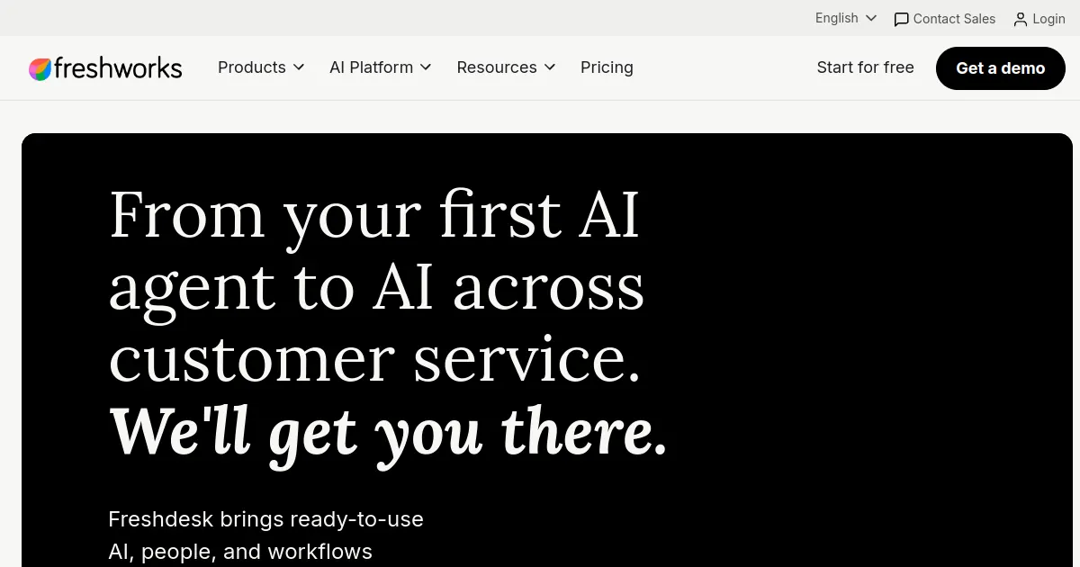 Freshdesk Freddy AI session dashboard for automated customer support