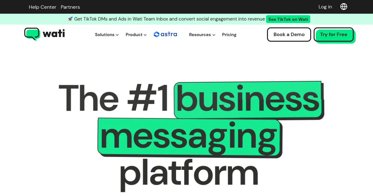 WATI WhatsApp Business platform with shared team inbox and automation flows