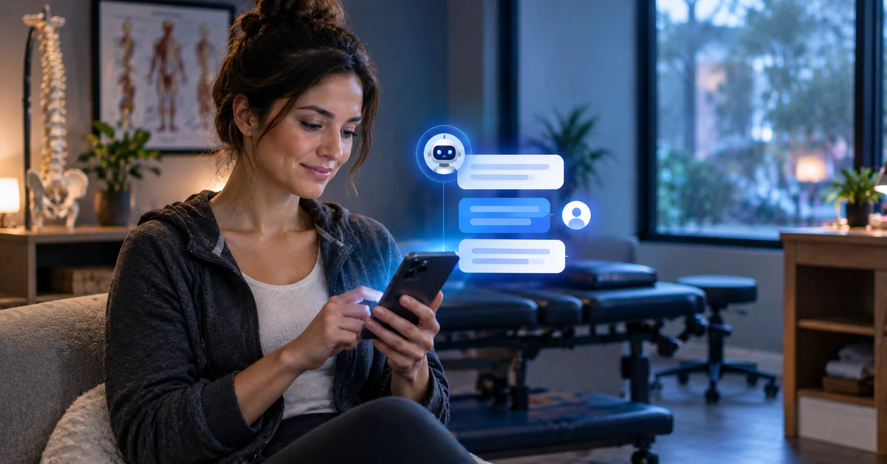Chiropractic new patient offer chatbot qualifying clinic leads