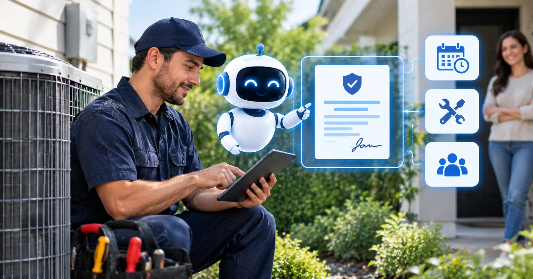 HVAC maintenance agreement lead generation chatbot