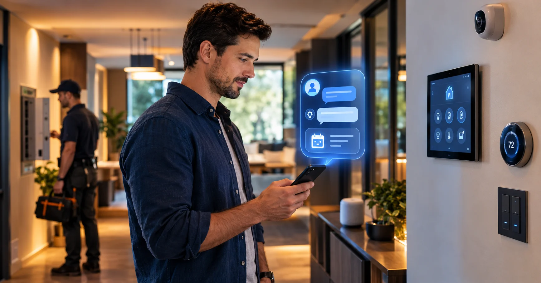 Smart home consultation booking chatbot qualifying installer leads